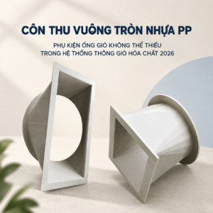 Côn Thu Vuông Tròn Nhựa PP — Phụ Kiện Ống Gió Không Thể Thiếu Trong Hệ Thống Thông Gió Hóa Chất 2026