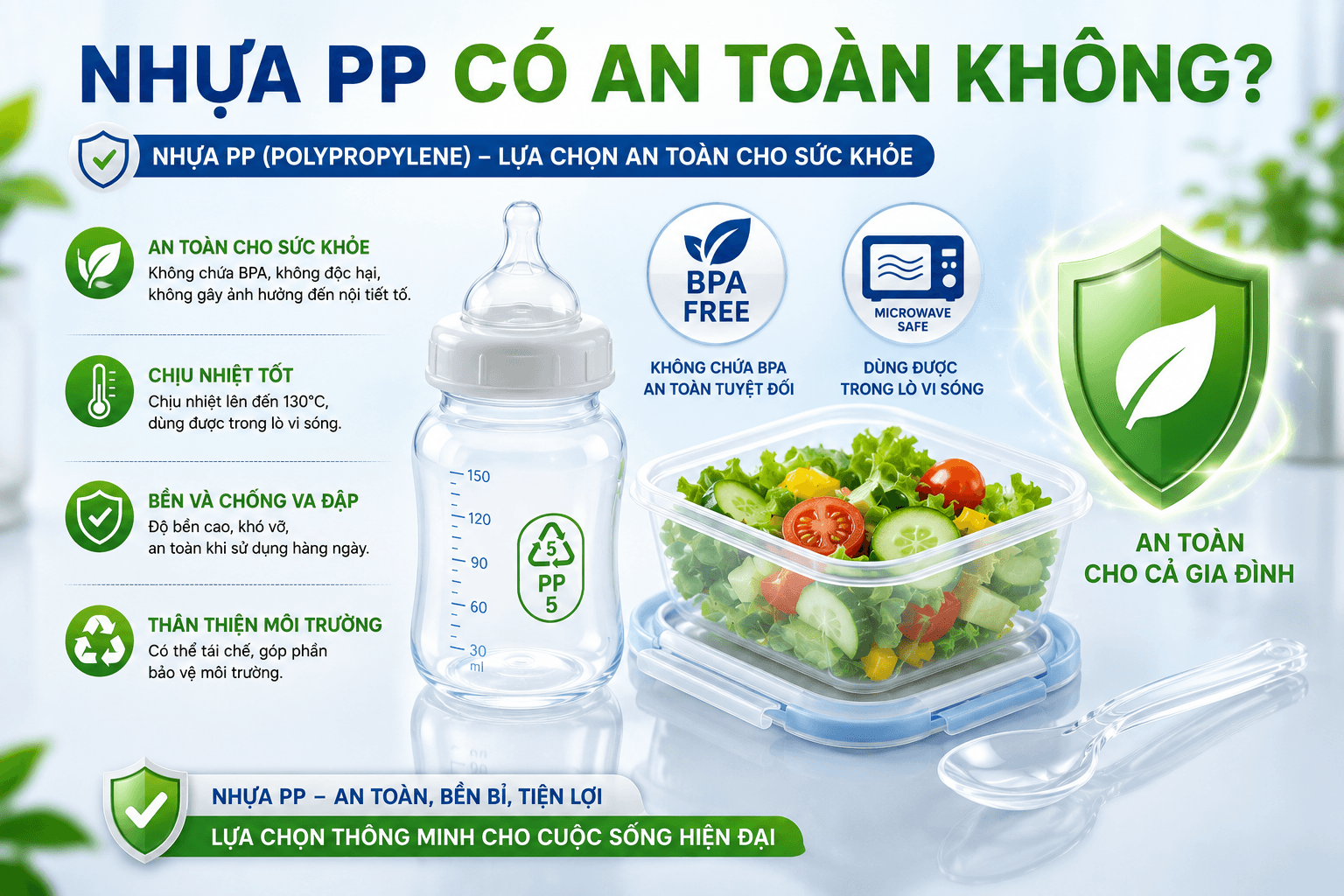 Nhựa PP Có An Toàn Không? Ưu Điểm Và Hạn Chế Của Nhựa PP