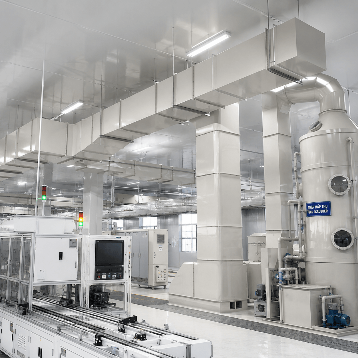 Ống Nhựa PP Vuông Cho Hệ Thống Công Nghiệp