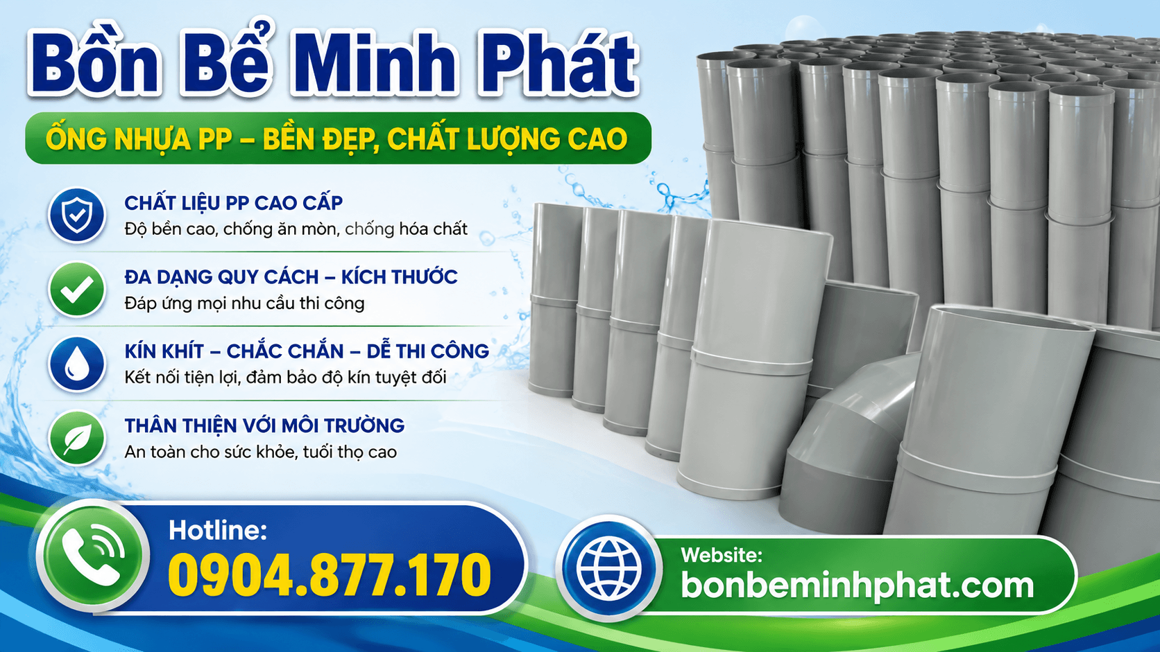 Ống PP Trở Thành Lựa Chọn Hàng Đầu Trong Các Công Trình Xây Dựng Hiện Đại