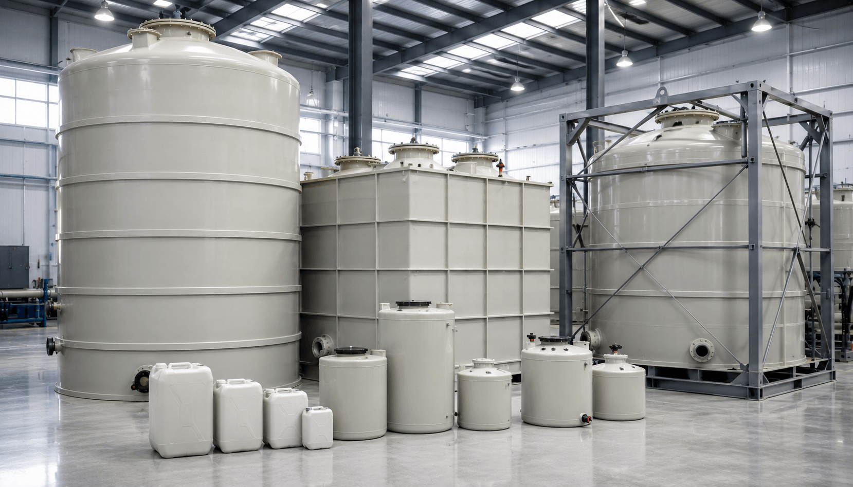 Bồn Chứa Axit Nhựa PP Chịu Hóa Chất Mạnh, Độ Bền Cao