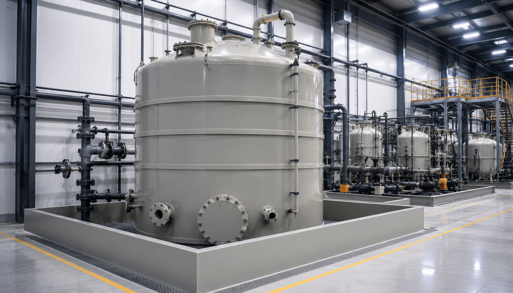 Bồn Chứa Axit Nhựa PP An Toàn Cho HCl, H₂SO₄, NaOH