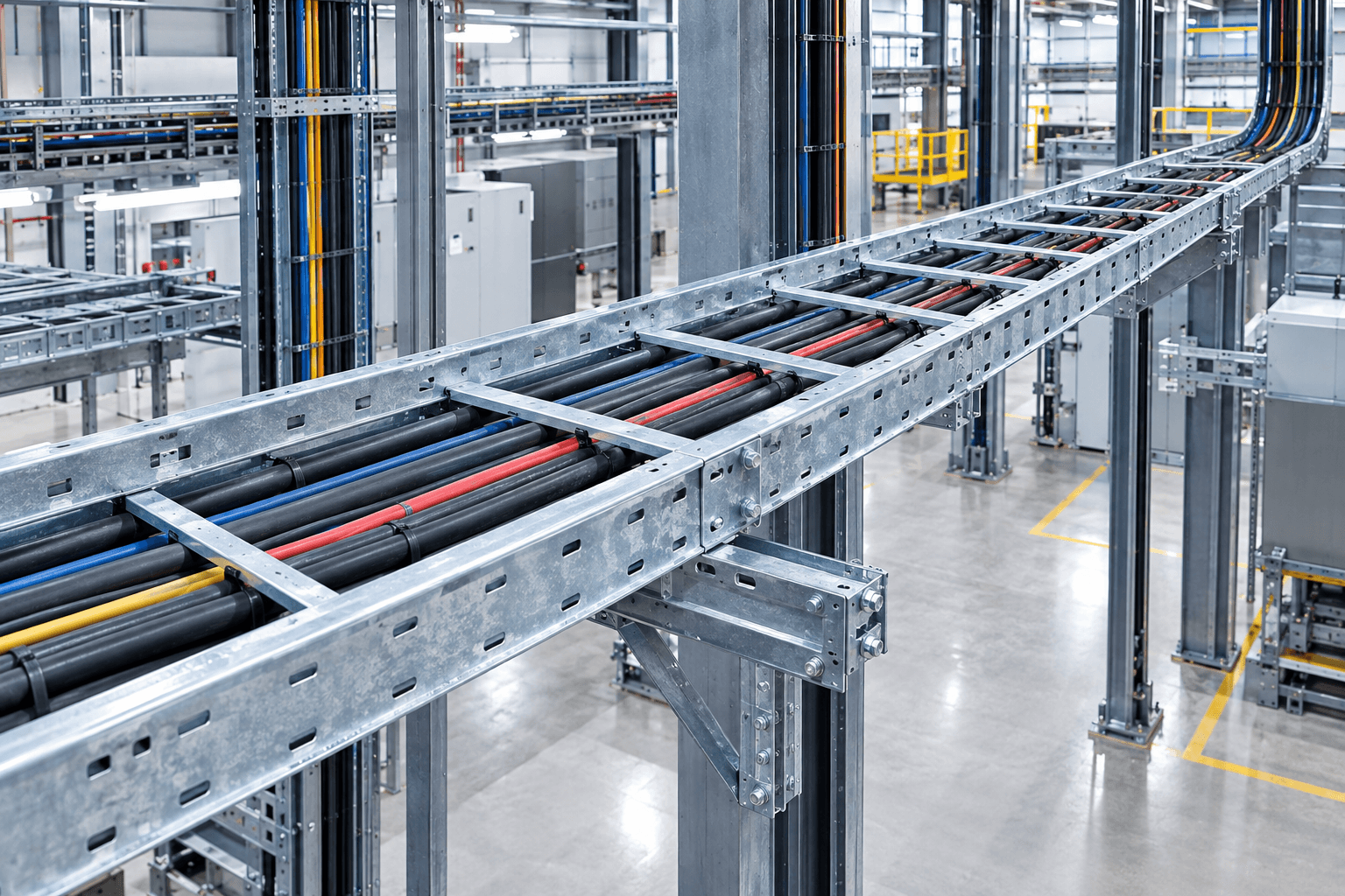 Thang cáp điện 2DE kết cấu hai thanh dọc và bậc ngang
